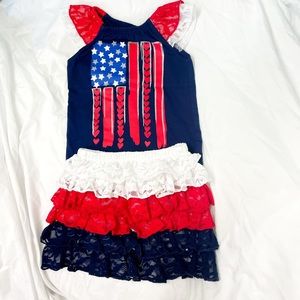 Shirt & Skirt Set with patriotic design